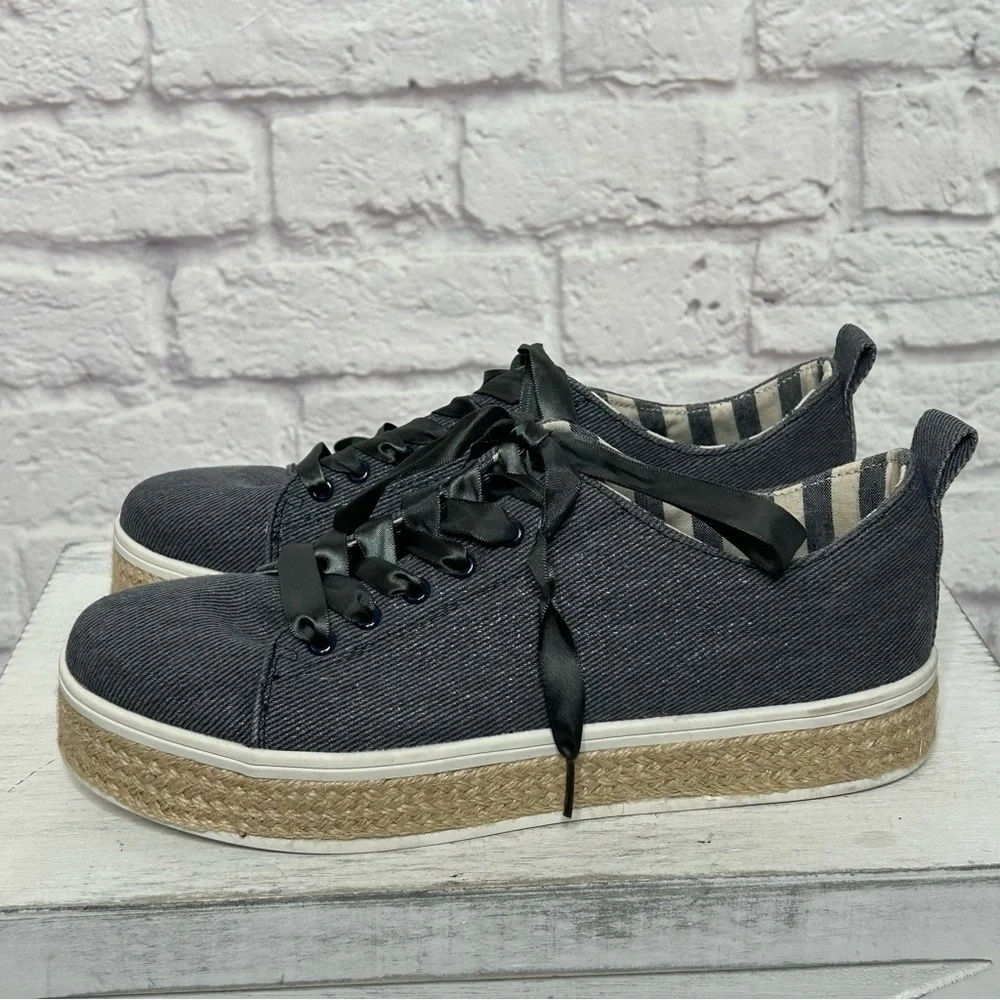 United Colors of Benetton Denim Platform Espadrilles